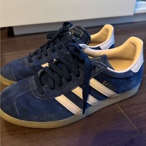 Adidas Originals Gazelle Sneakers - Navy and Taupe